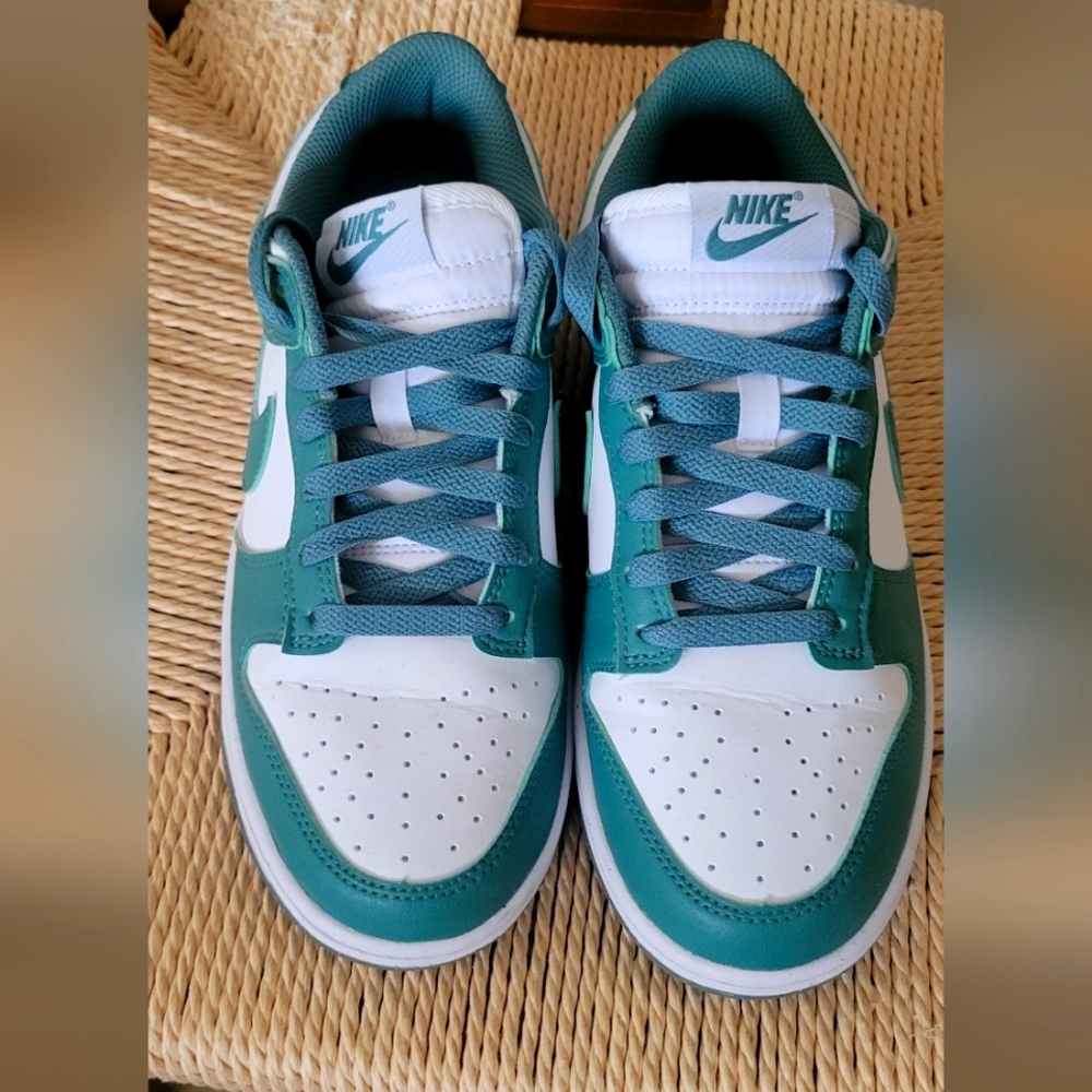 Nike Green and White Sneakers